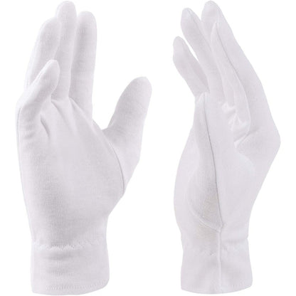 Selizo 100 percent cotton moisturizing gloves front view for eczema relief.