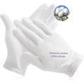 Yitiaoyu white cotton gloves front view