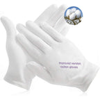 Yitiaoyu white cotton gloves front view