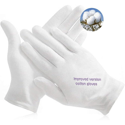 Yitiaoyu soft white cotton gloves front view