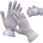 MIG4U moisturizing beauty gloves front view grey purple