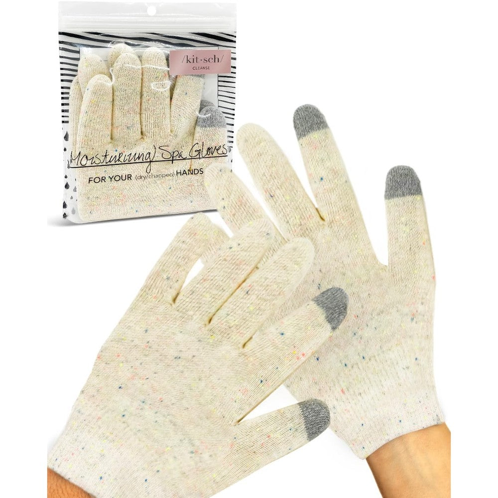 Kitsch moisturizing spa gloves front view for dry hands