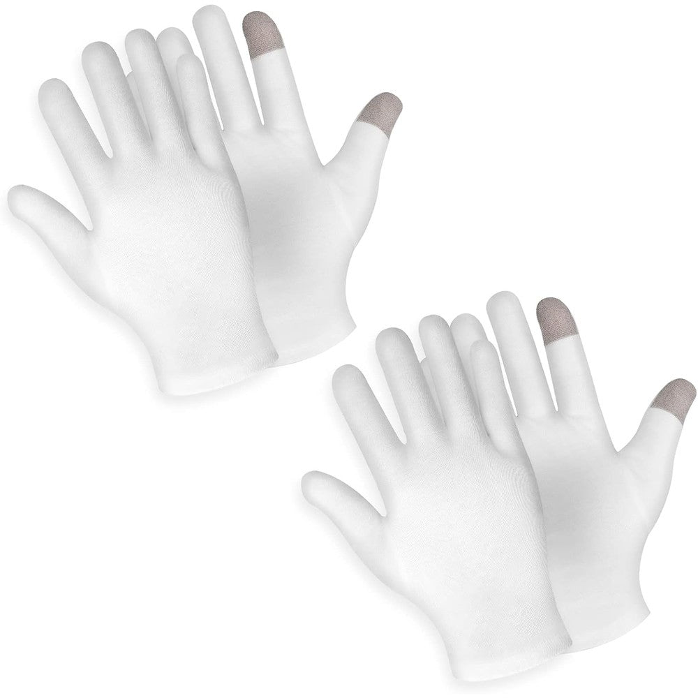 Sibba cotton moisturizing gloves front view for dry hand care