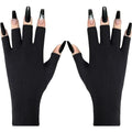 Doubao anti UV gel nail lamp gloves front view black