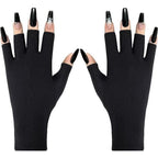 Doubao anti UV gel nail lamp gloves front view black