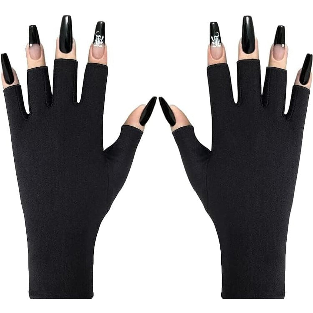 NVUGFJ Anti UV Gloves for Gel Nail Lamp front view