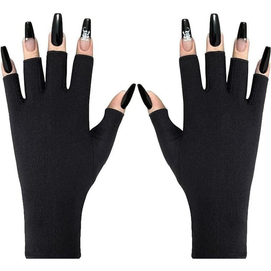 NVUGFJ Anti UV Gloves for Gel Nail Lamp front view