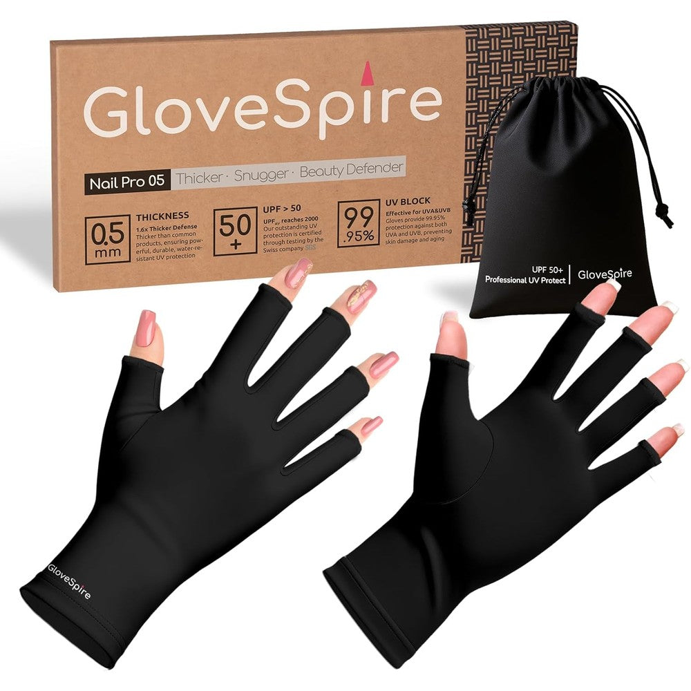 GloveSpire Thickened UV Gloves for Nails front view