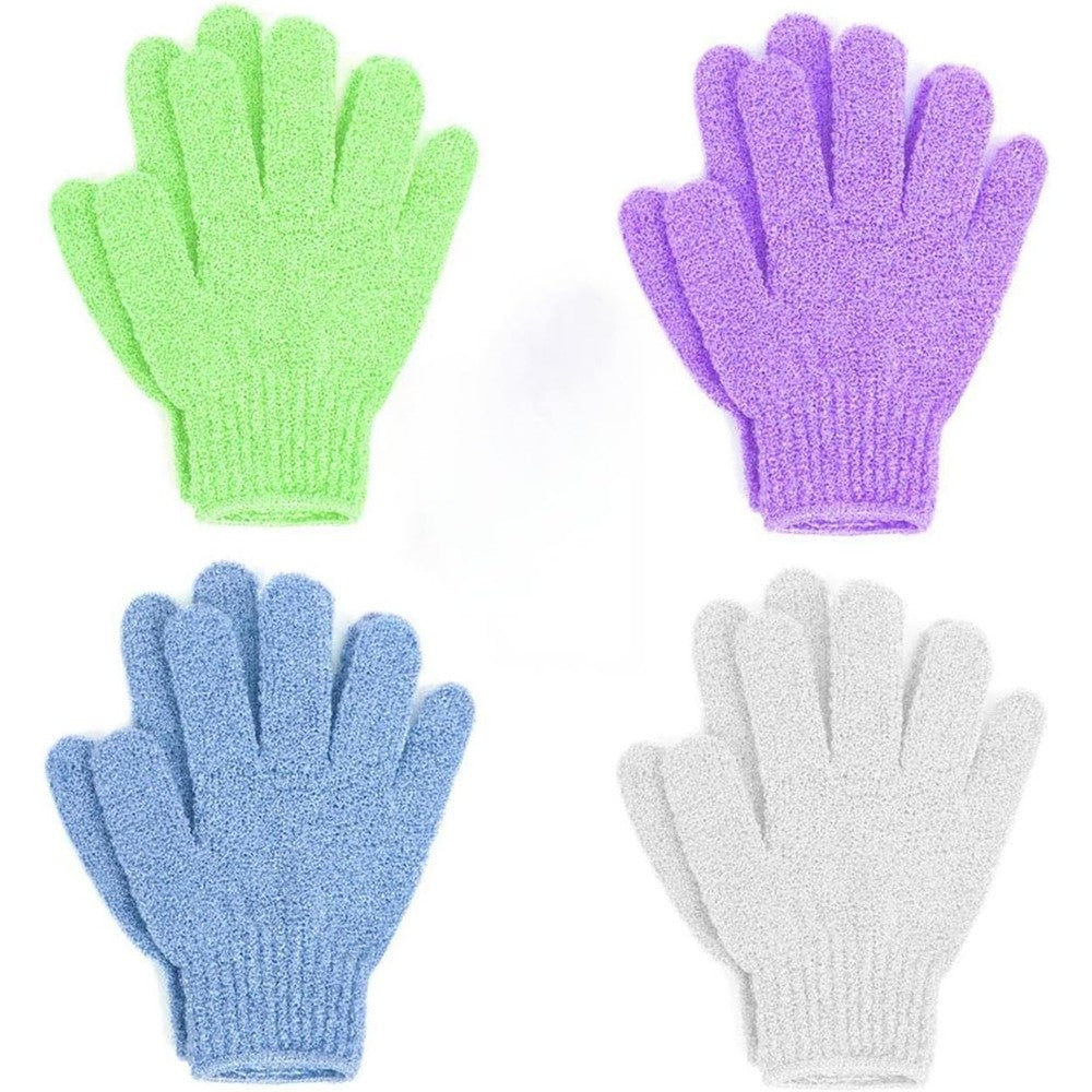 Beauty By Earth exfoliating bath gloves pack of 4 front view