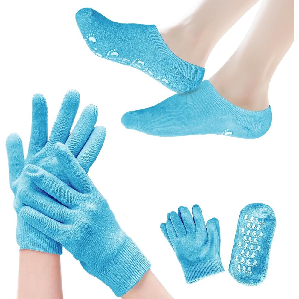 Style Keepers moisturizing gel spa gloves and socks front view