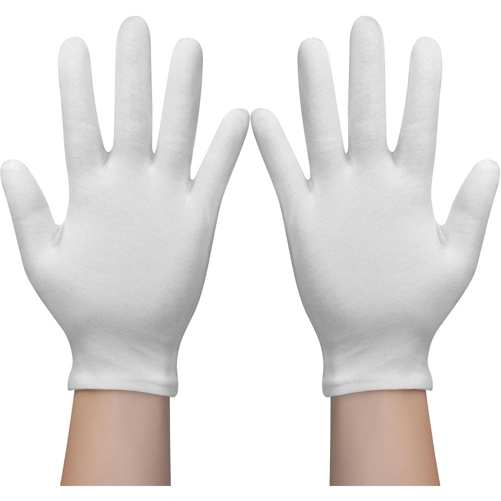 Pupkoli white cotton moisturizing gloves set of four pairs