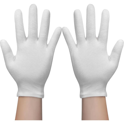 Pupkoli white cotton moisturizing gloves set of four pairs