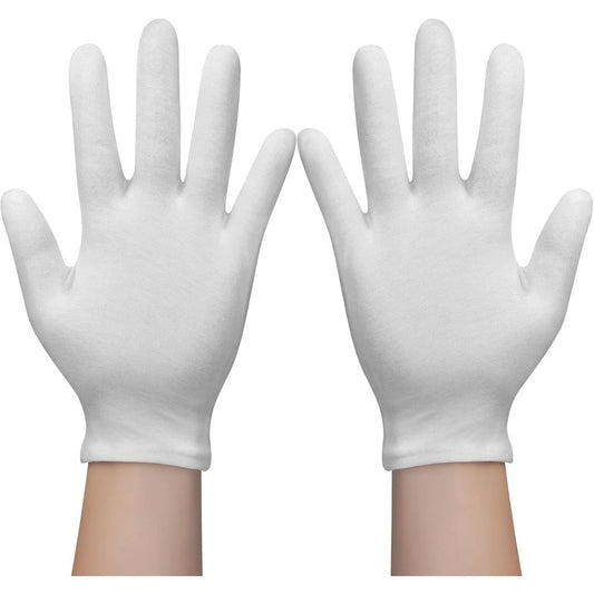 Pupkoli white cotton moisturizing gloves set of four pairs