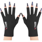 YTDB fingerless UV protection gloves front view for gel manicures