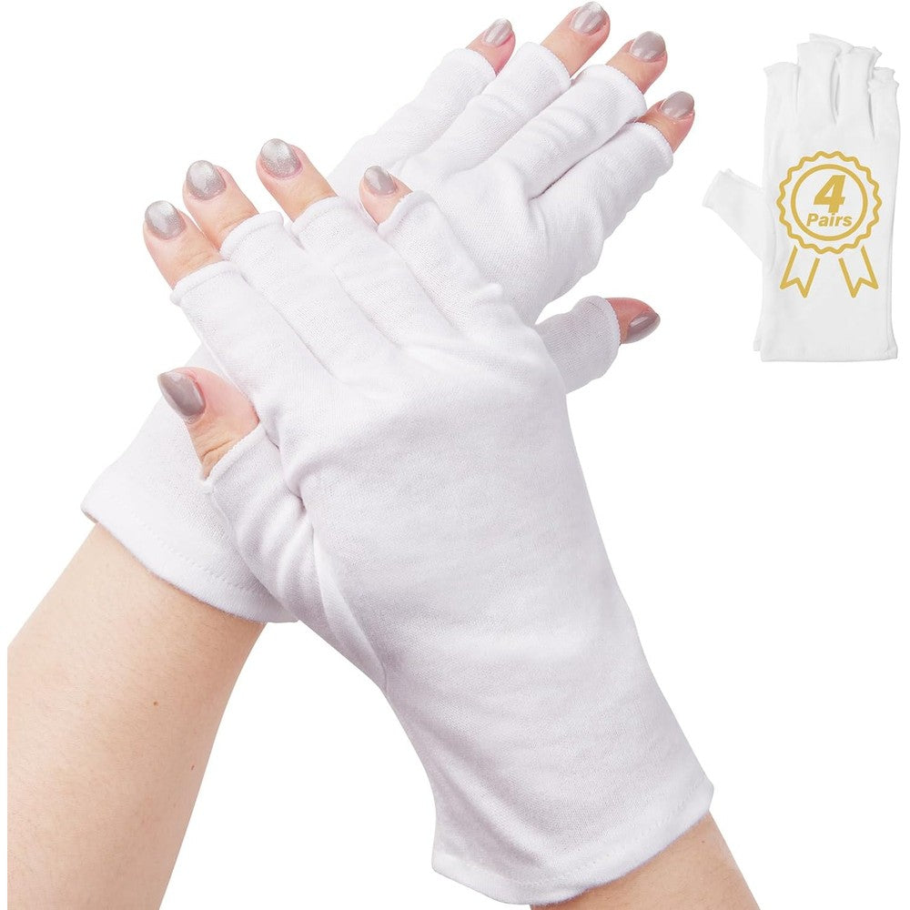 Chelizihi fingerless cotton gloves set of 4 front view
