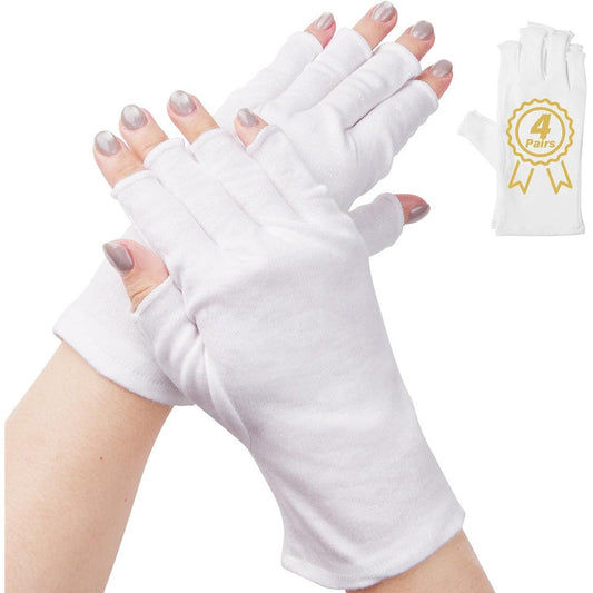 Chelizihi fingerless cotton gloves set of 4 front view