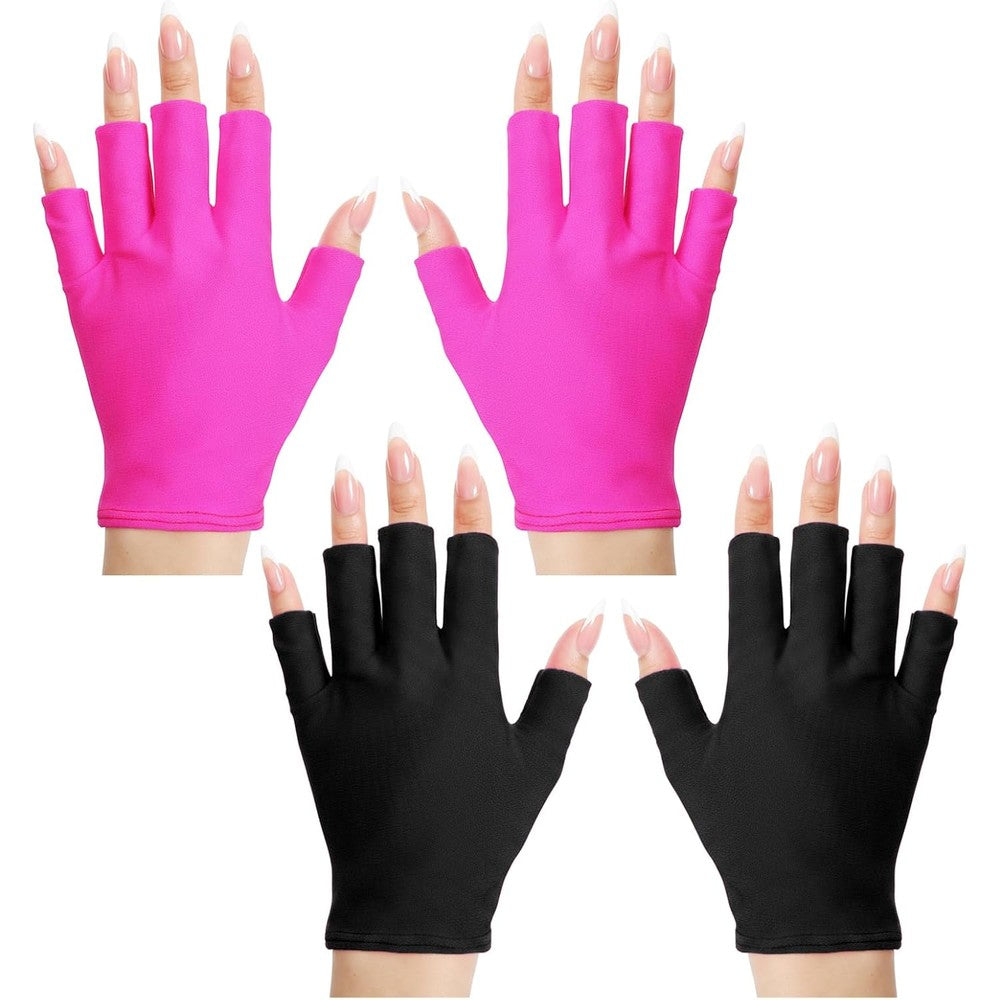 Xelsluthe UV protection gloves front view for gel manicure