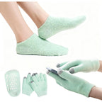 KUKUGO Purple Canyon touchscreen moisturizing gloves and socks front view