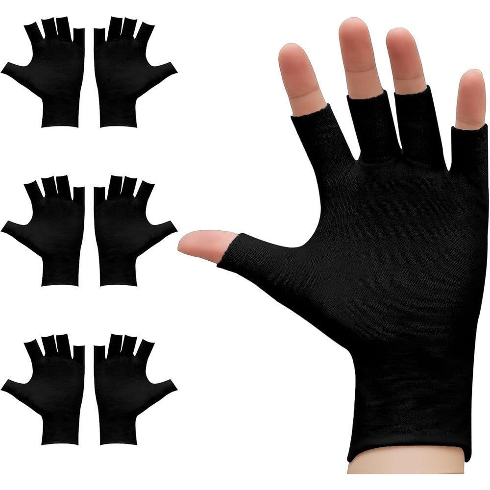 Clofiak fingerless cotton moisturizing gloves front view