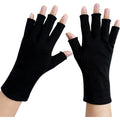 Swaker black cotton moisturizing gloves front view