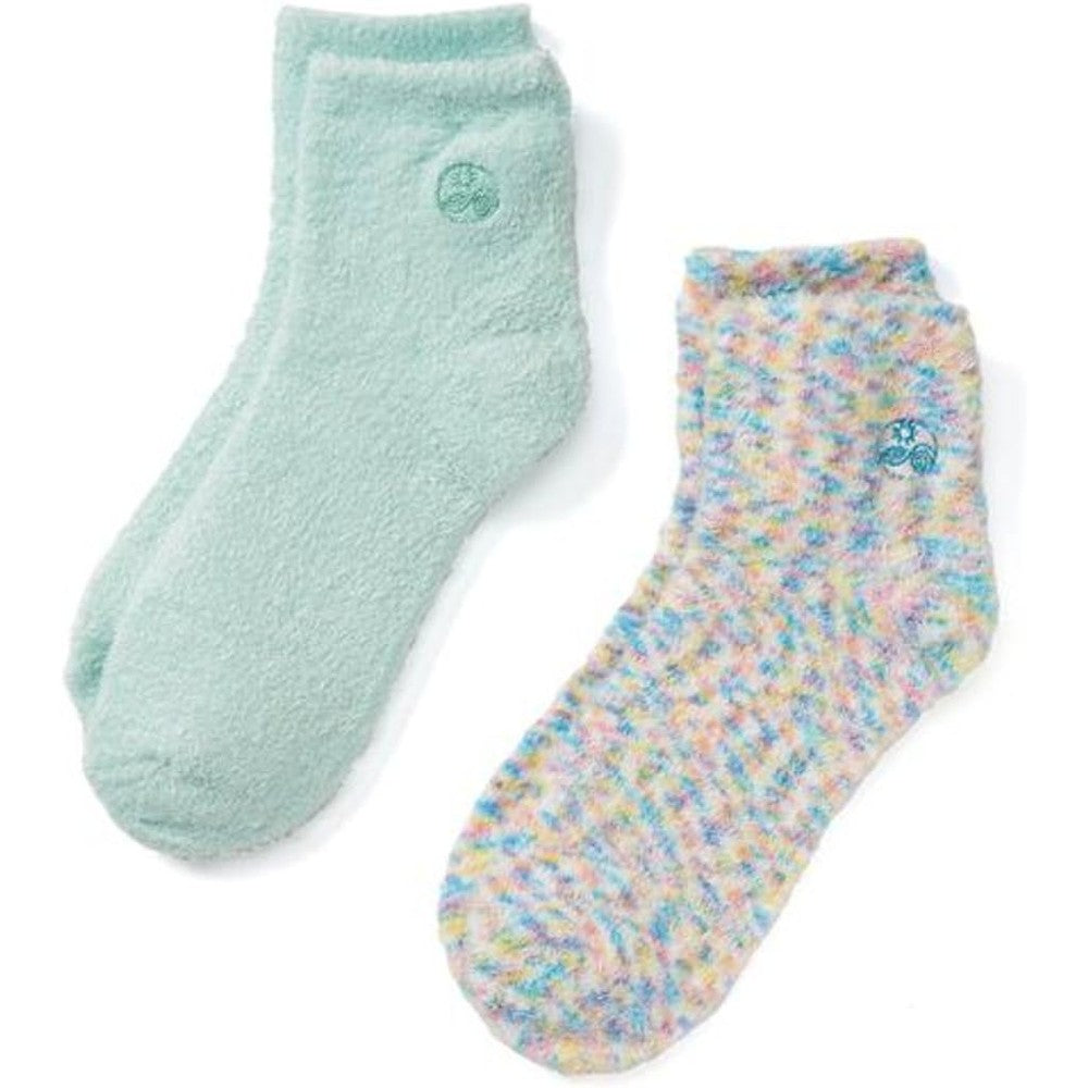 Earth Therapeutics aloe vera moisturizing socks in aqua and multi-colored pack