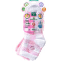 Earth Therapeutics pink plaid aloe socks front view