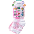 Earth Therapeutics pink plaid aloe socks front view