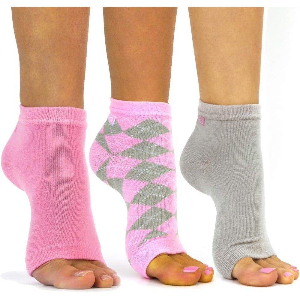 Freetoes toeless socks 3 pair set front view