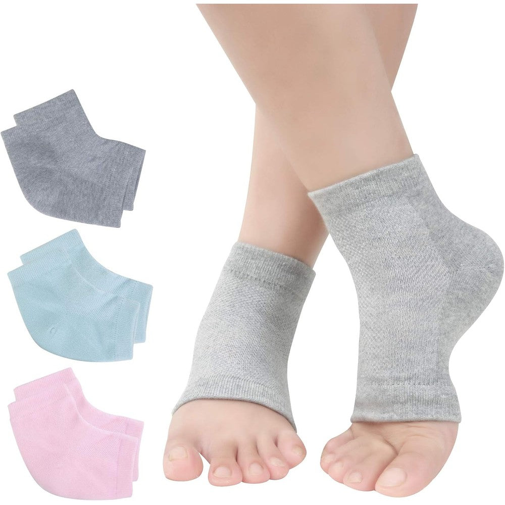 Exptolii Vented Moisturizing Gel Heel Socks front view