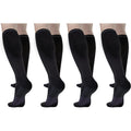 Copper Fit Energy Plus women knee high compression socks front view in black
