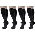 Copper Fit Energy Plus women knee high compression socks front view in black
