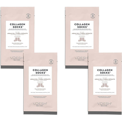 Voesh New York Collagen Socks 4 Pack front packaging view