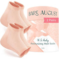 Bare August moisturizing gel heel socks front view