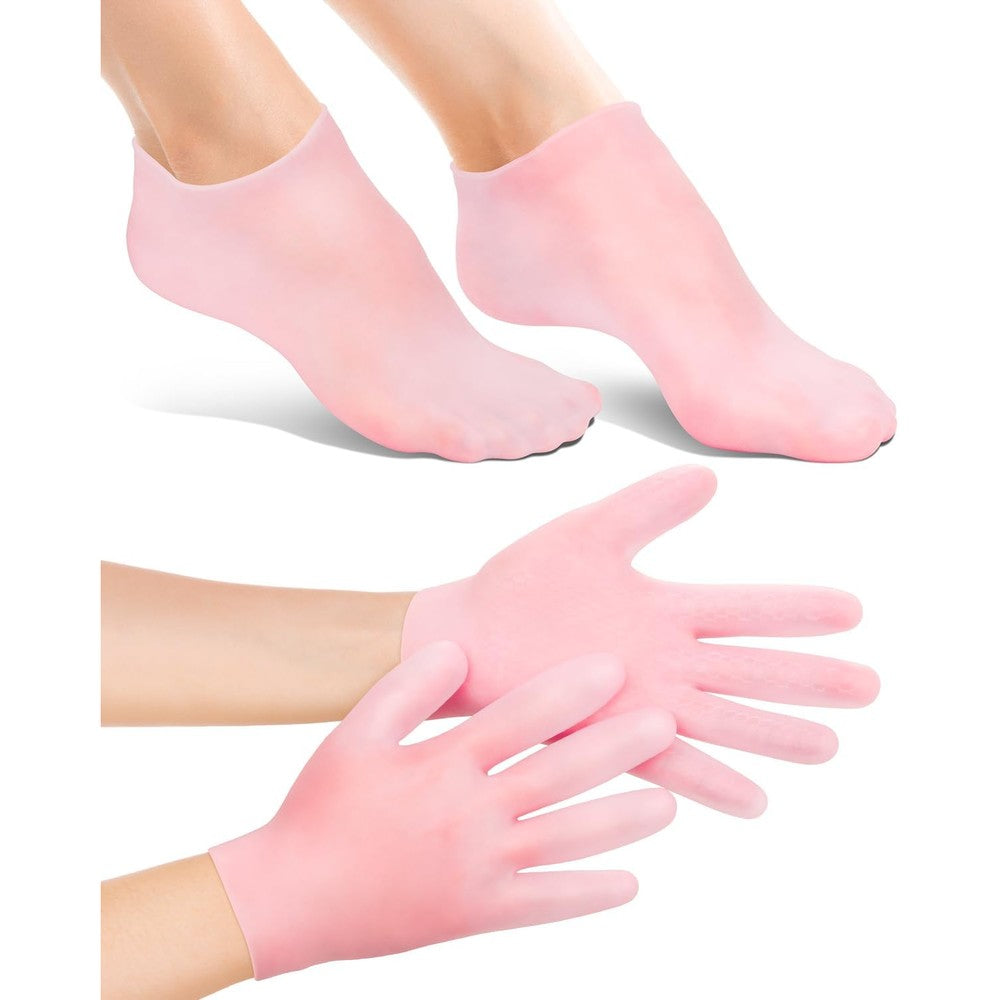 Shiv Shakti silicone moisturizing glove and socks set front view