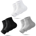 Jenny@Cosmetic moisturizing toeless gel socks front view showing mesh fabric