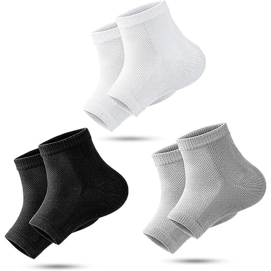 Generic toeless silicone moisturizing socks for dry heels front view
