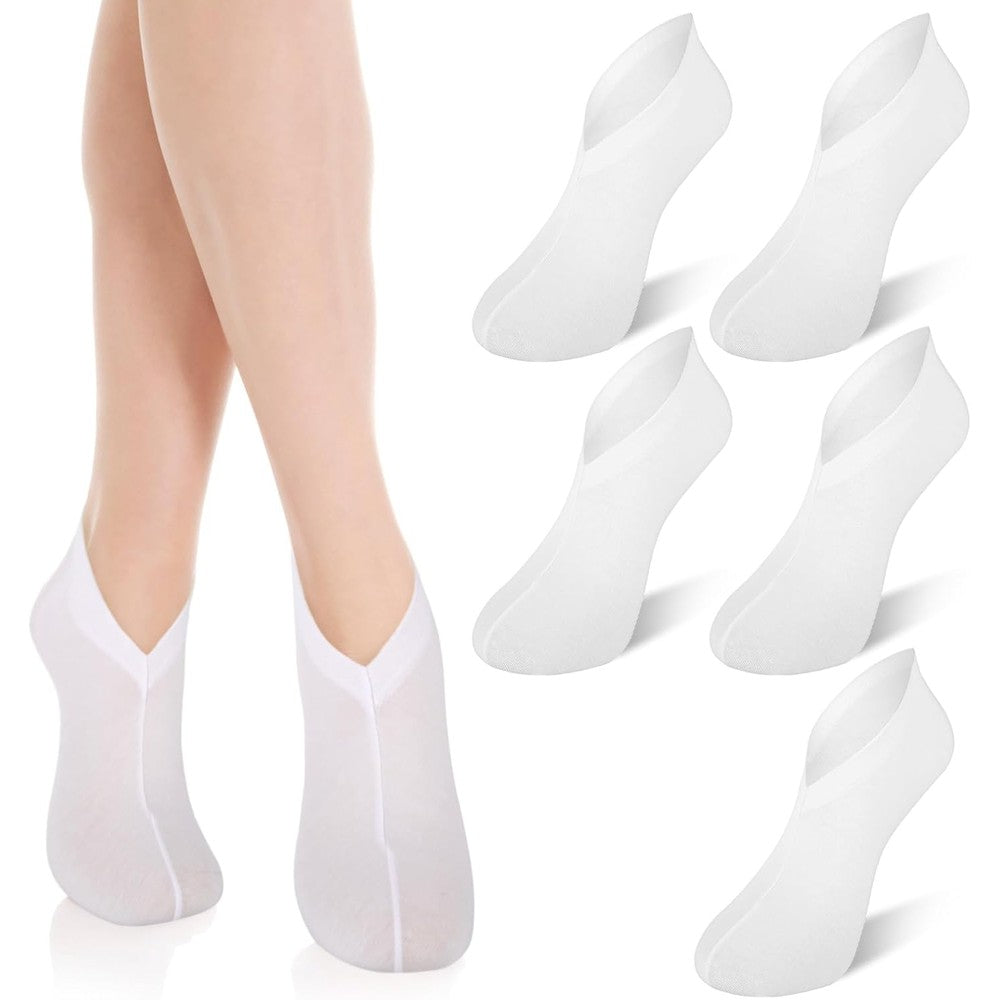 CIATBYYJ 10 pack white spa cotton socks for moisturizing dry feet breathable socks