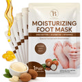 Bloomora hydrating foot mask packaging front view showing 6 pairs