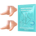 Yoeeco Reusable Silicone Socks front view showcasing beige spa treatment design