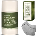 Teawoo cracked heel treatment stick front view with moisturizing socks and retail packaging