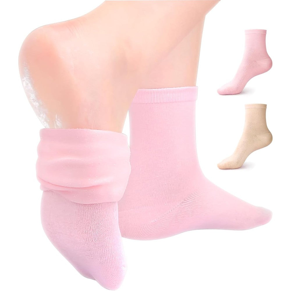 Psdndeww moisturizing silicone socks pair front view
