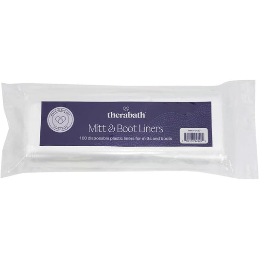 Therabath disposable mitt and boot liners front packaging view for paraffin wax therapy