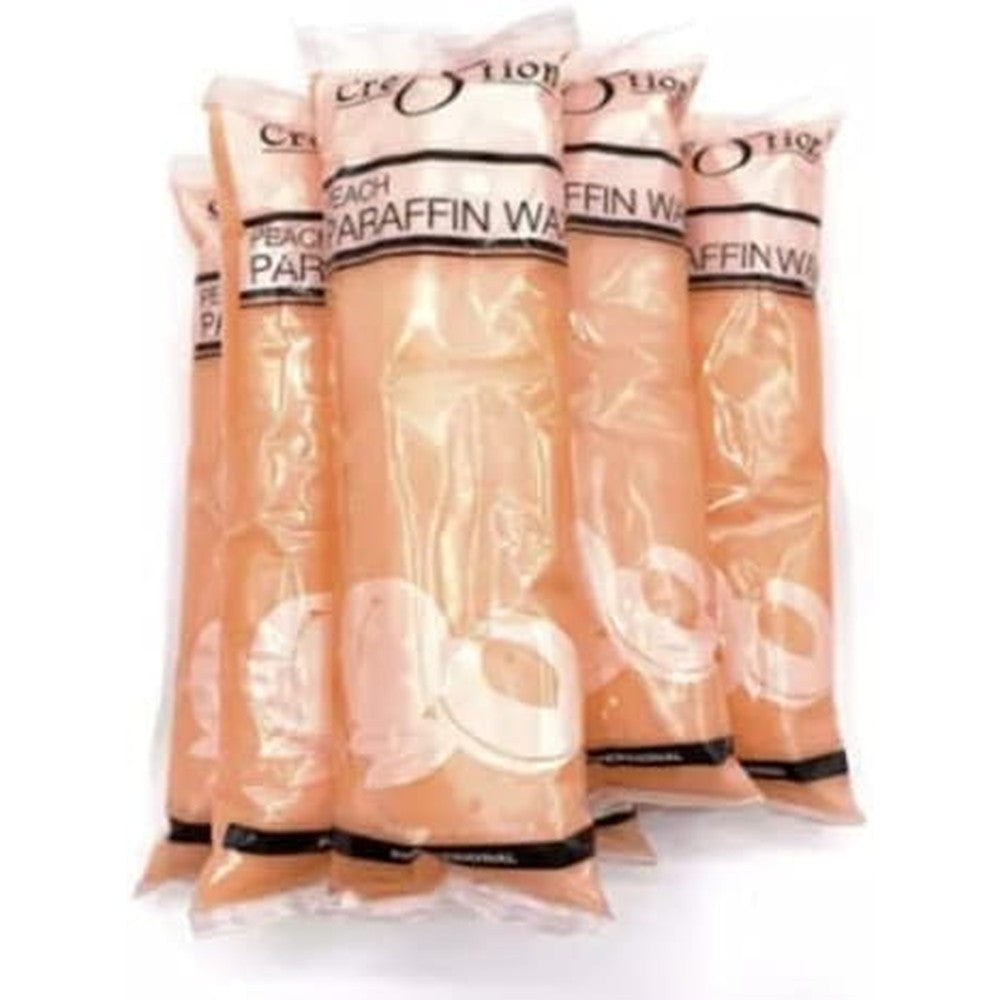 Cre8tion Peach Scented Paraffin Wax Refills six pounds bulk blocks front packaging view