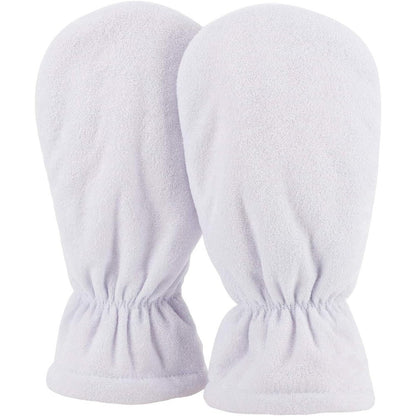 Segbeauty paraffin wax mitts front view of white terry cloth thermal gloves