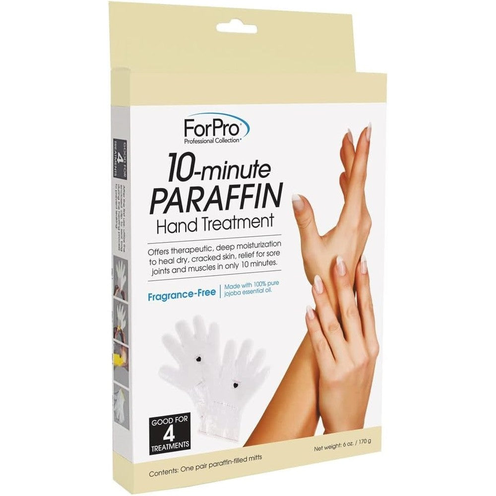 ForPro Professional Collection 10-Minute Paraffin Hand Treatment packaging front view showing professional spa gloves.