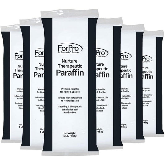 ForPro Professional Collection Nurture Paraffin Wax Refill six pound box front view showing therapeutic unscented wax blocks.