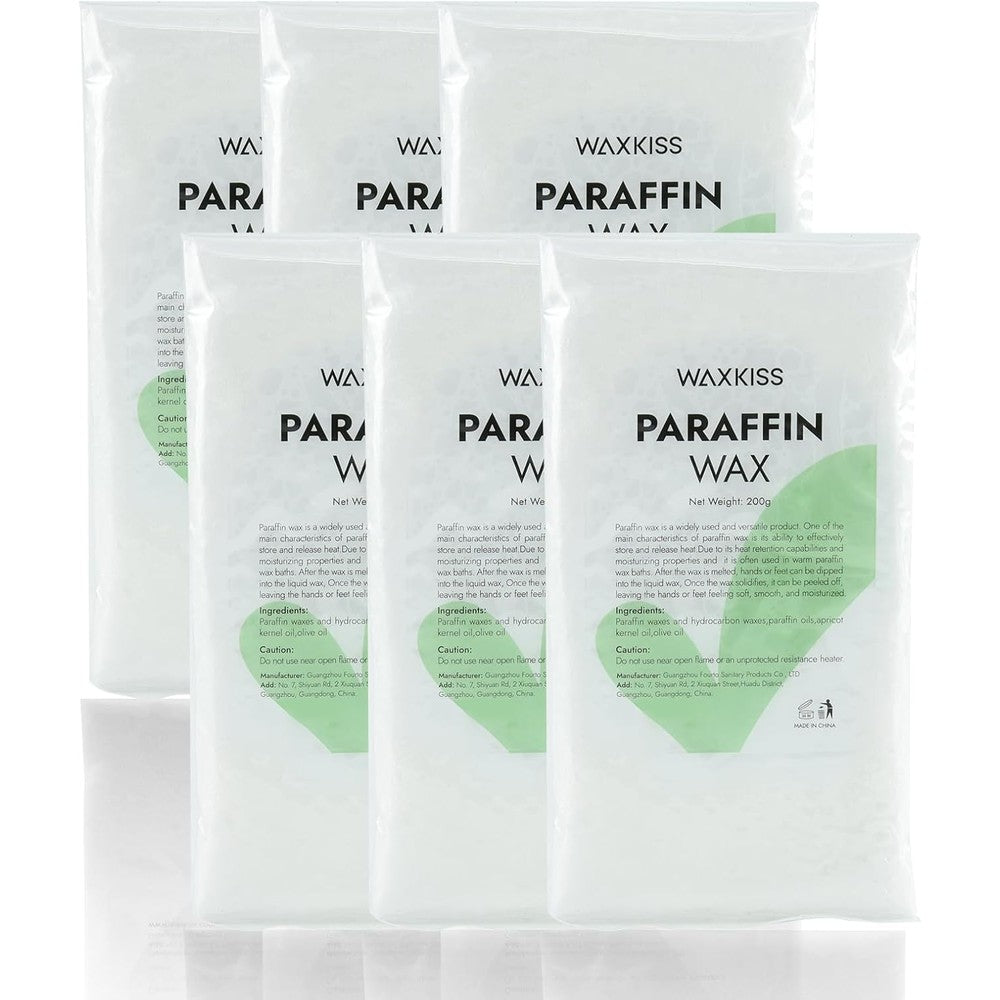 Wewax unscented paraffin wax refills six pack packaging front view showing premium beauty wax bags