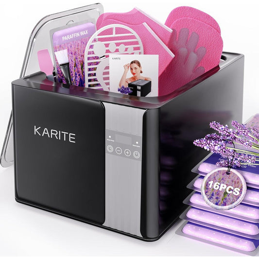 KARITE Paraffin Wax Machine front view showing the digital display panel and smart temperature control settings.