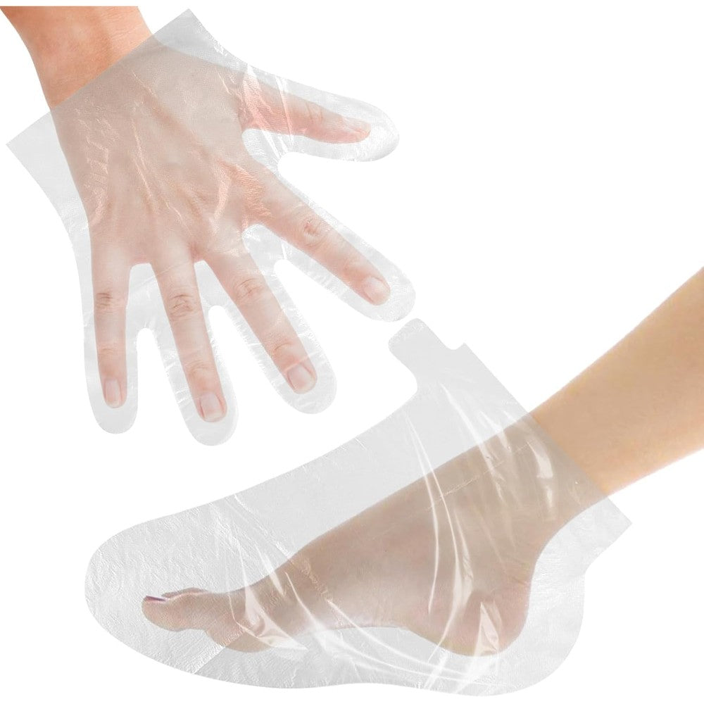 Mozeat Lens paraffin wax liners pack of 200 showing front view packaging for home spa thermal treatments