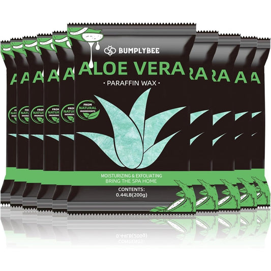 BUMPLYBEE Aloe Vera Paraffin Wax Refills 10 pack packaging front view